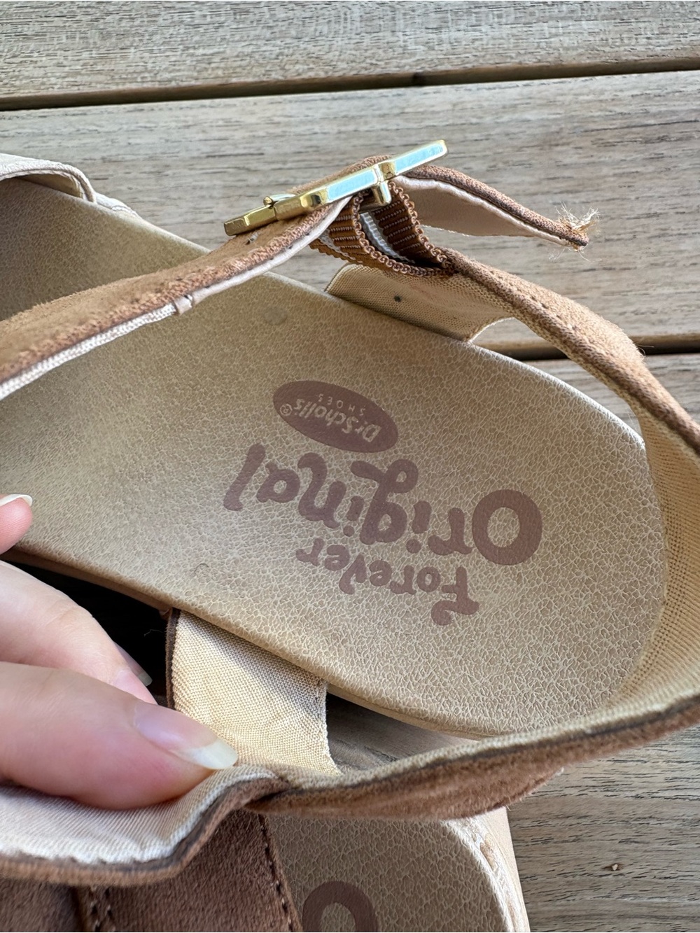 Brown Suede Studded Platform Sandals - Picture 4 of 5